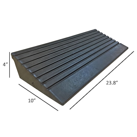 Electriduct Cable Ramp, 4 in H, 10 in L, 23.80 in W, Rubber CR-RPS-CURB-5T-4